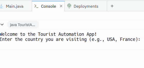 Tourist App Automation