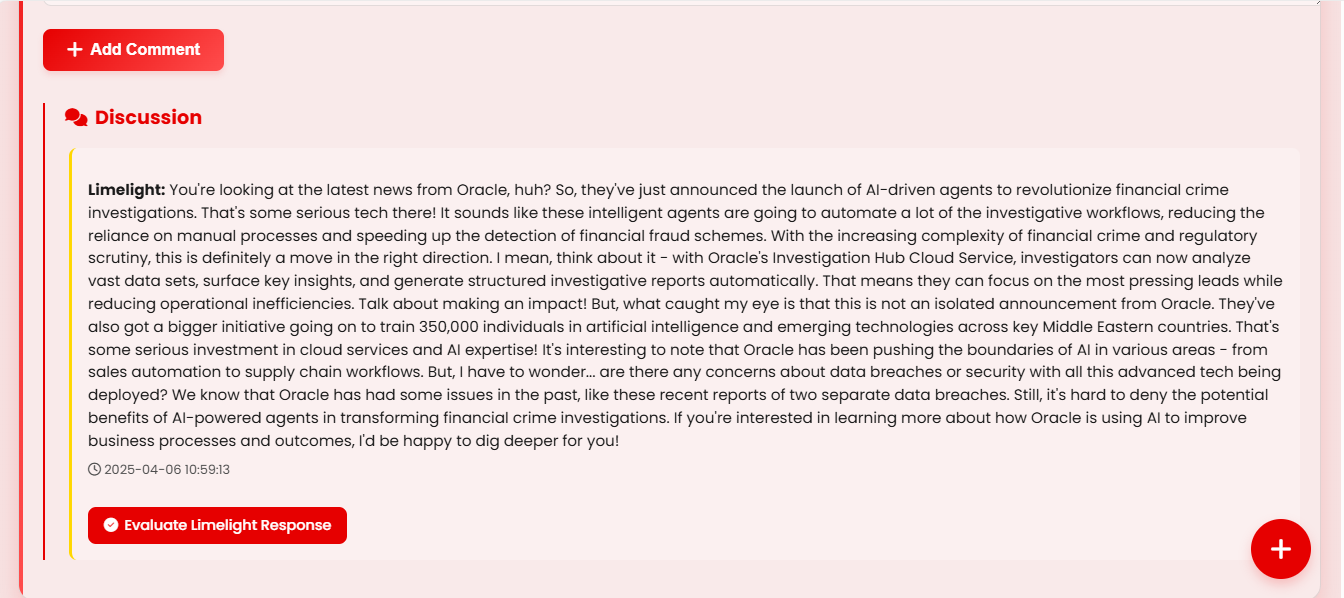 Limelight's response