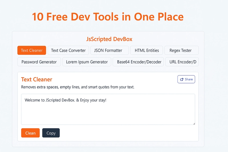 10 Tiny Developer Tools I Built to Save Time – Free & Browser-Based