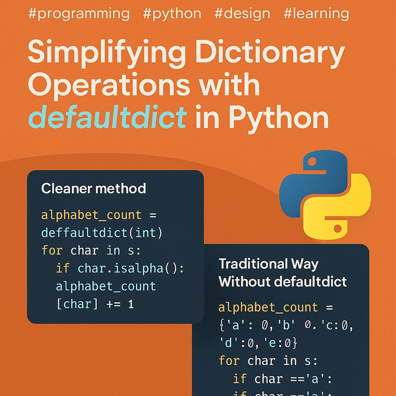 Smarter Python Code with defaultdict