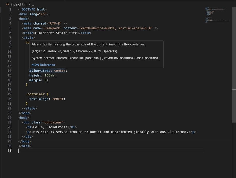 Deploying a Static Website with AWS S3, CloudFront, and WAF Web ACL