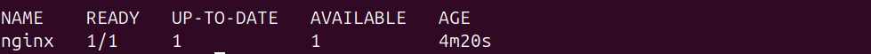 kubectl get deploy nginx -n default