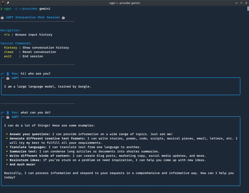 Supercharge Your Workflow: AI Chatbots, CLI Magic, and Smarter AI Usage with nGPT
