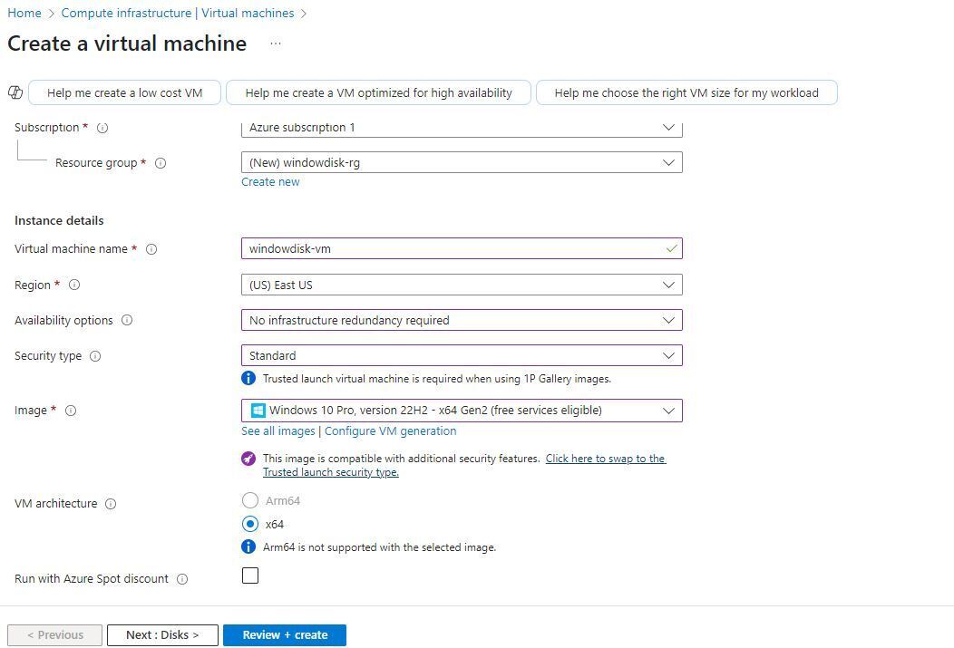 Azure create