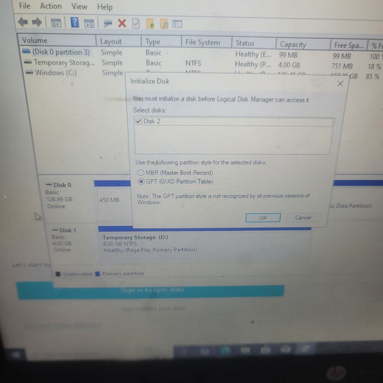 Disk management