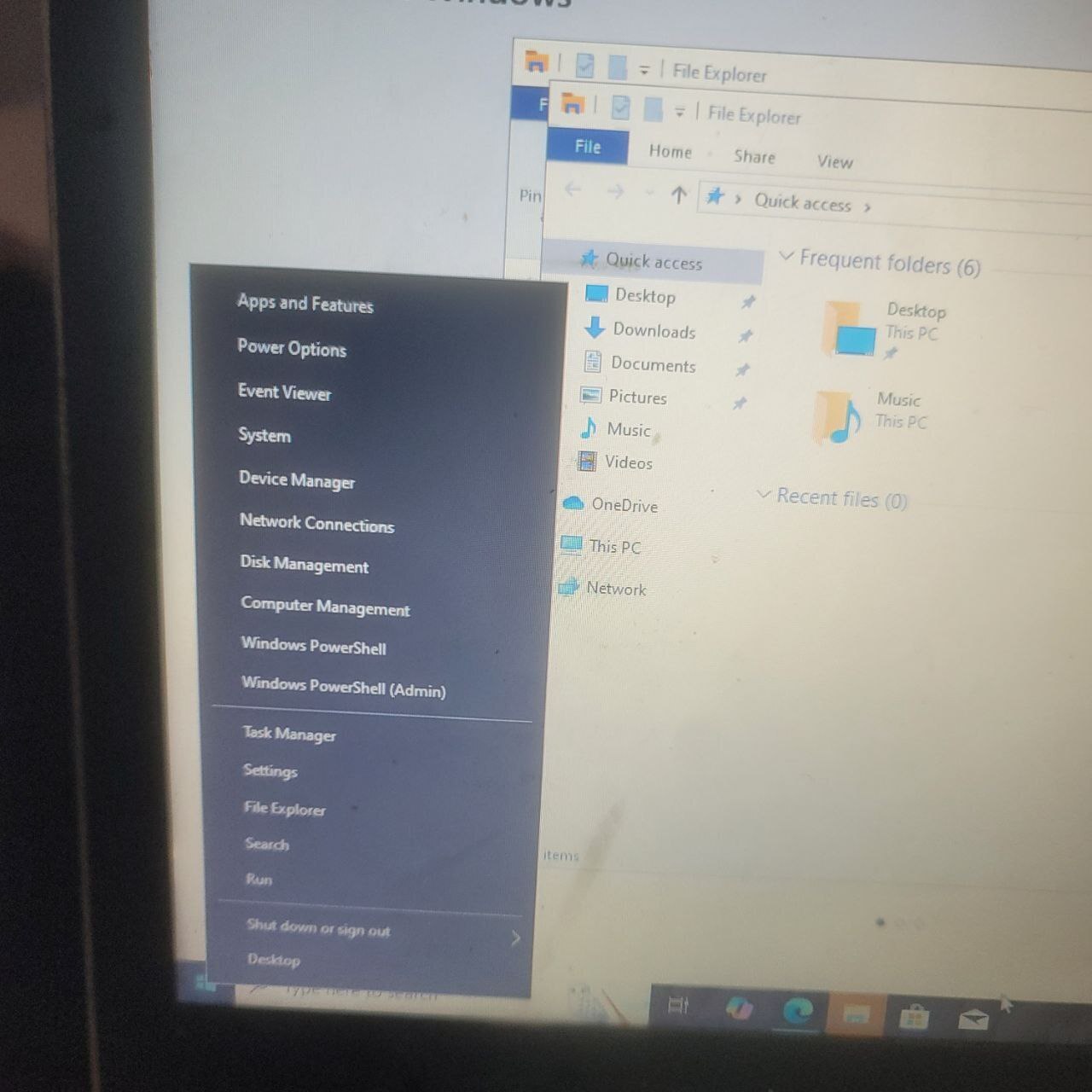 Window right click