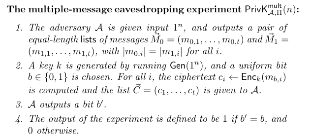 3.4 Stronger Security Notions (Introduction to Modern Cryptography Jonathan Katz and Yehuda Lindell)
