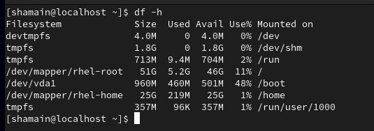 Disk Usage & File System Monitoring in Red Hat Linux