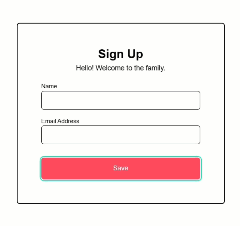 Example adding the hover tracking directive to the button using the Directive Composition API
