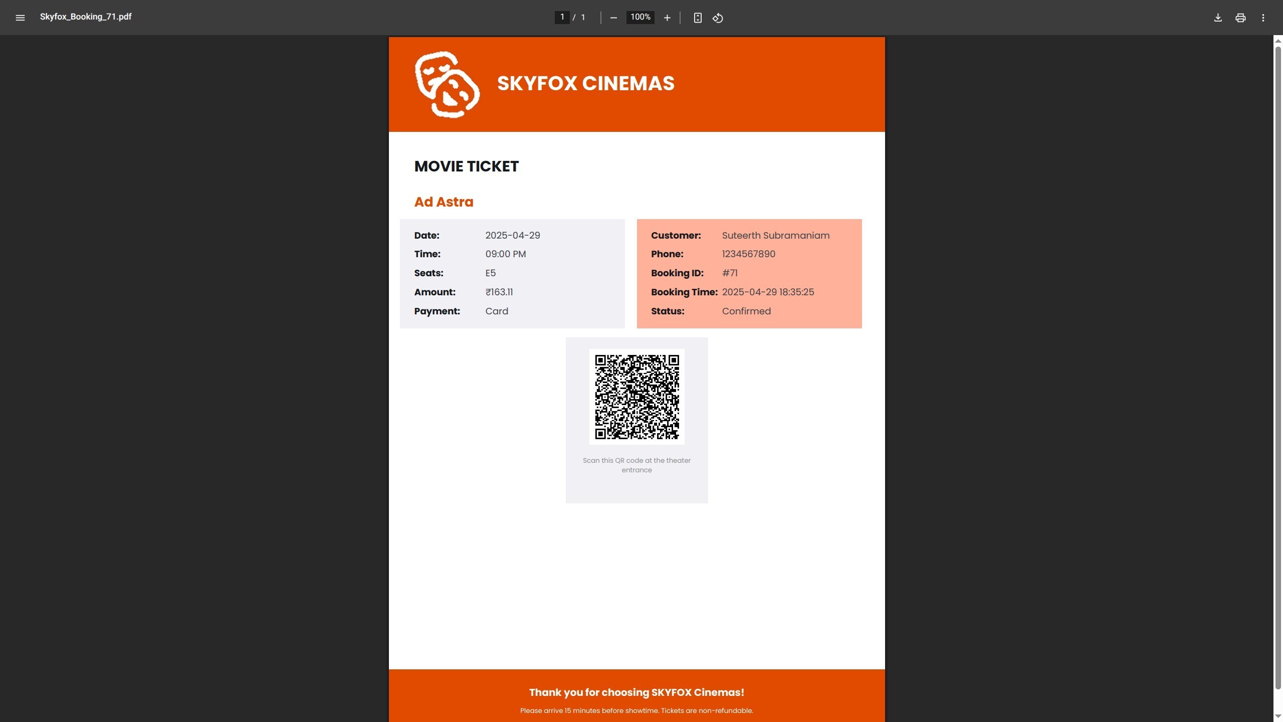 PDF Ticket