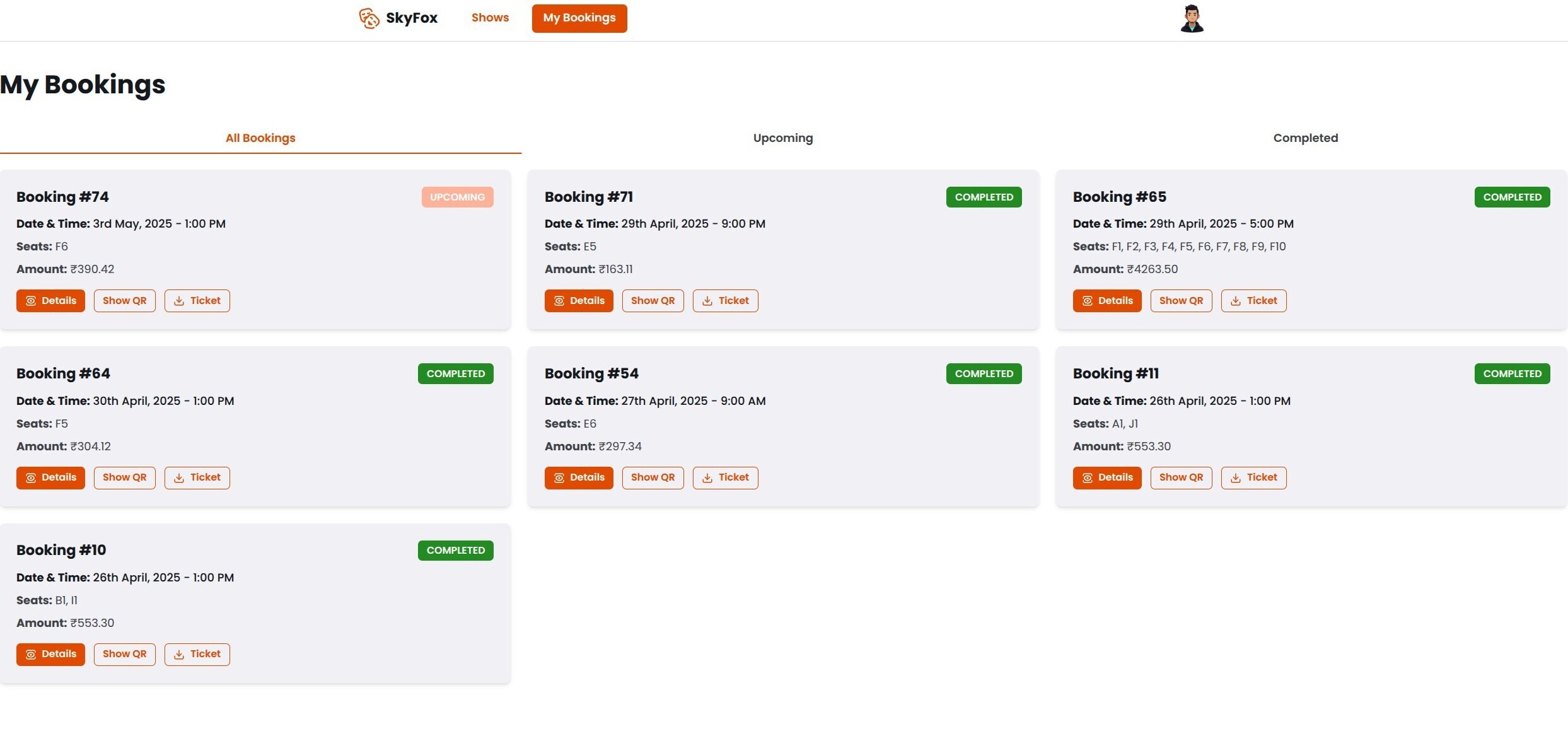 My Bookings