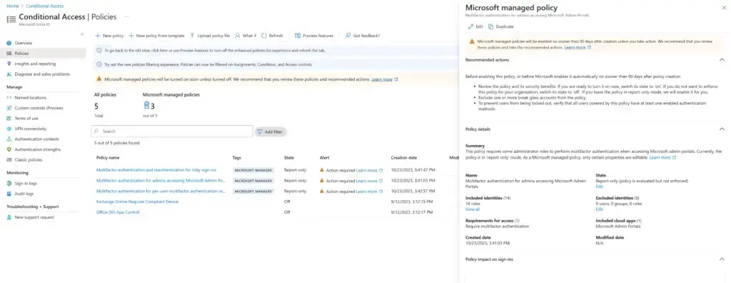 Microsoft Entra Conditional Access Policies
