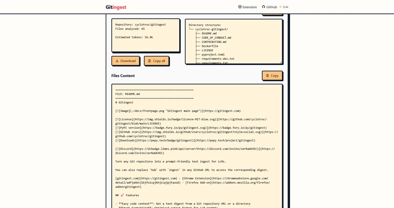 Turn any git repo into llm readable format