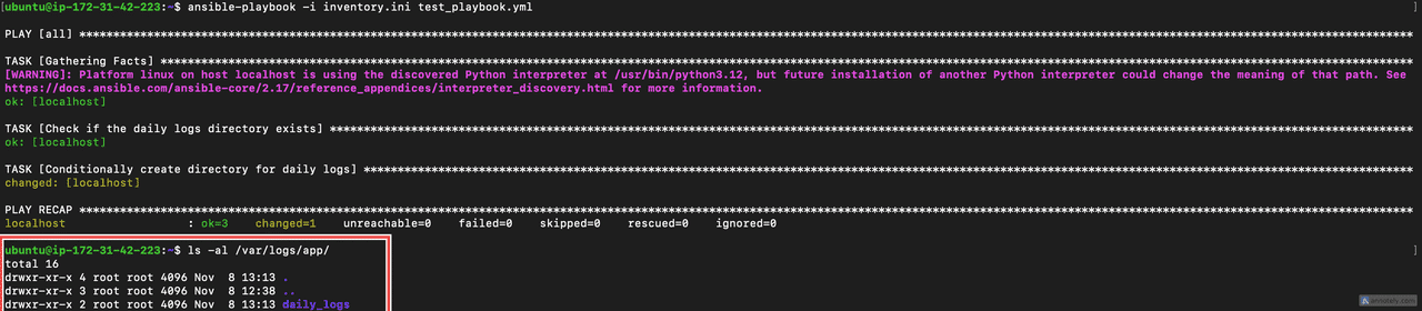 Conditional directory creation