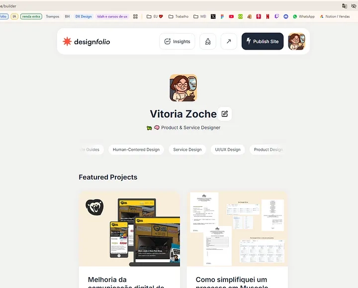 I’ve finally found a comfortable platform to upload my projects as a UX Designer: designfolio