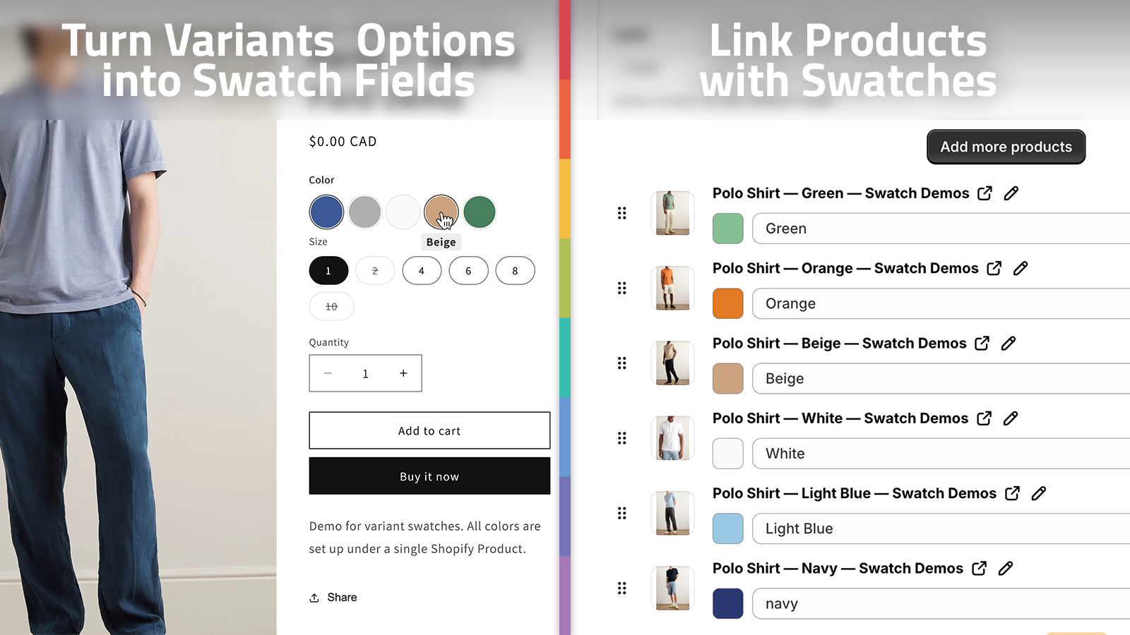 Turn variant options into swatch field