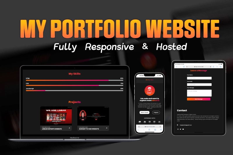 I'm a 9th Grader & Built My Own Developer Portfolio – Check Out BorgDev!