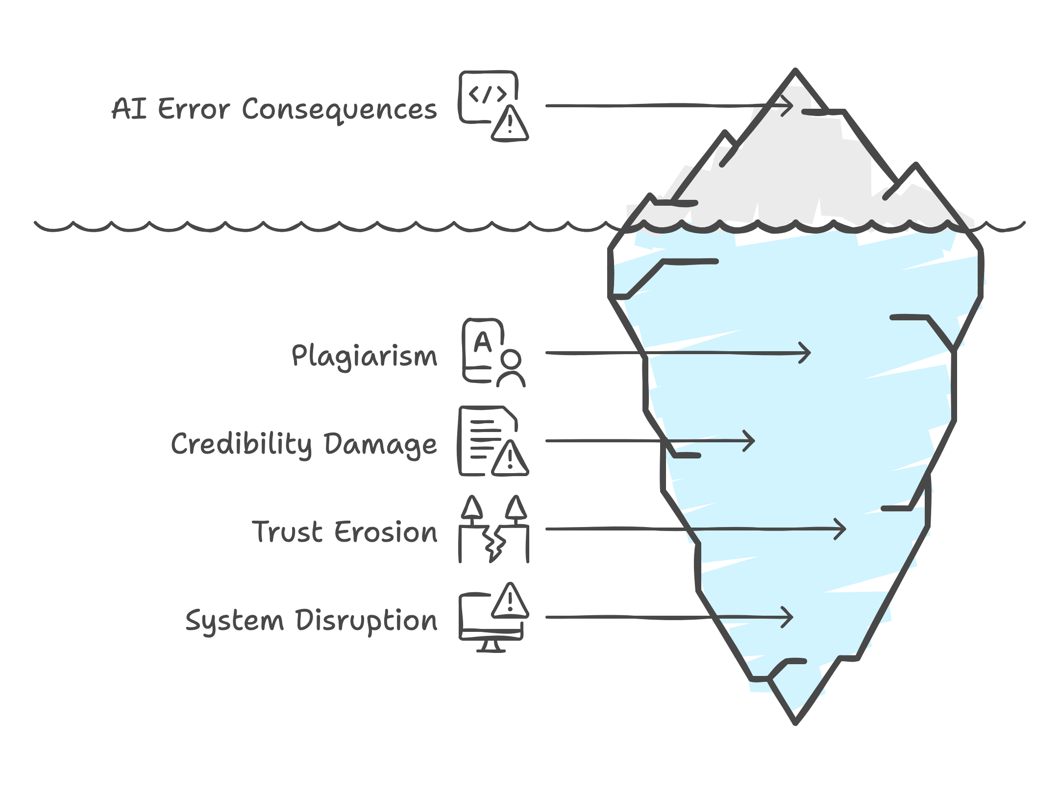 A photo showing the consequences of Inaccurate  AI Detector Errors