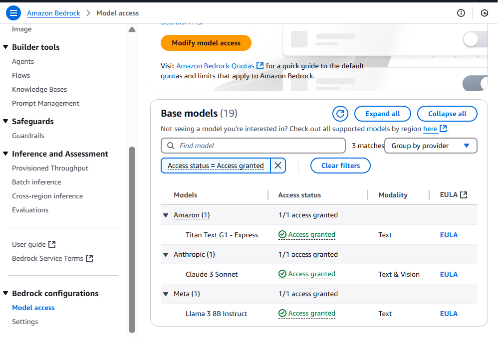 Amazon Bedrock Model Access