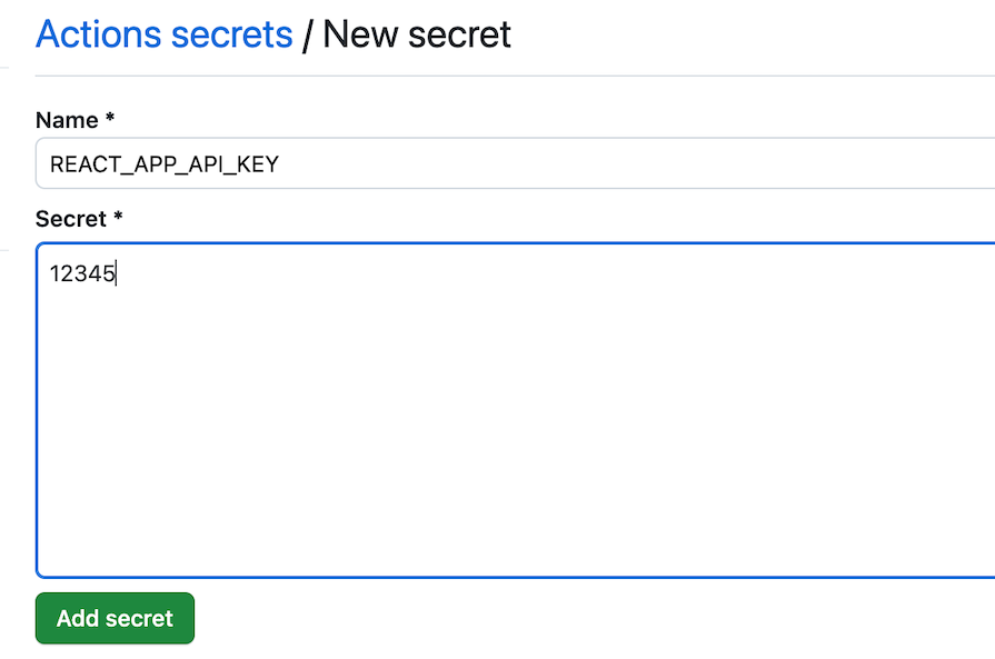 adding a new secret