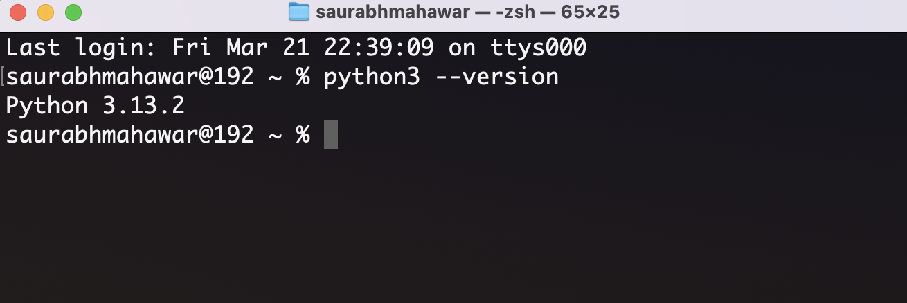 Python Version (3.13.2) ✅