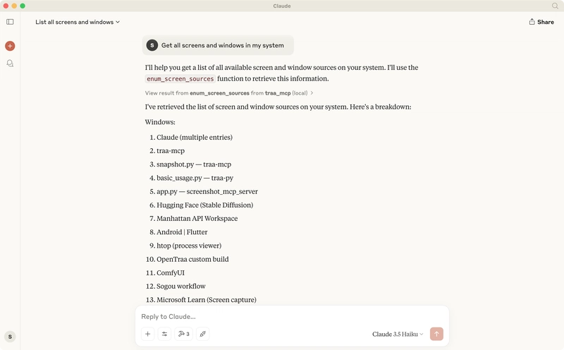 TRAA MCP Server: A Powerful Screen Capture MCP Server