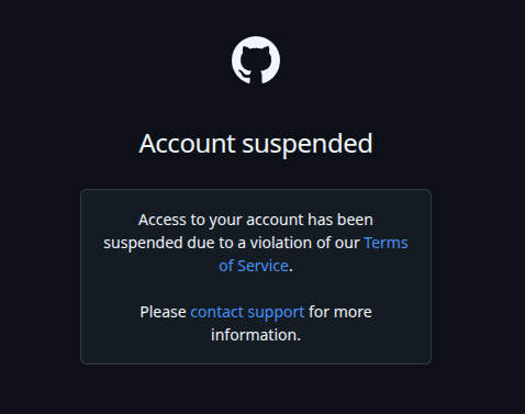 account suspended