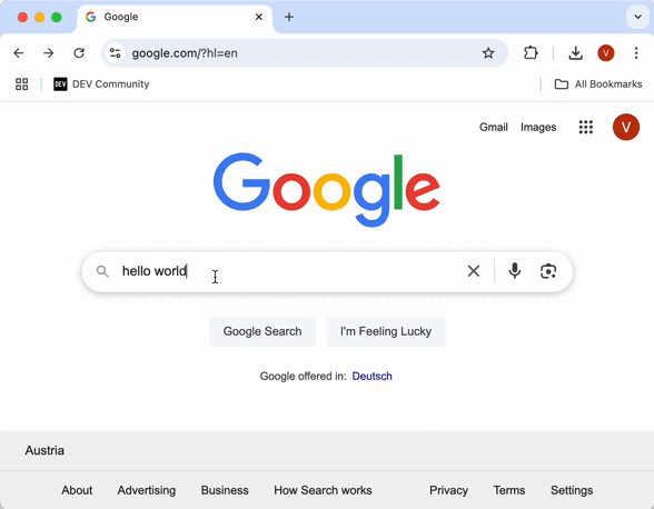 Tab reload after bookmark click