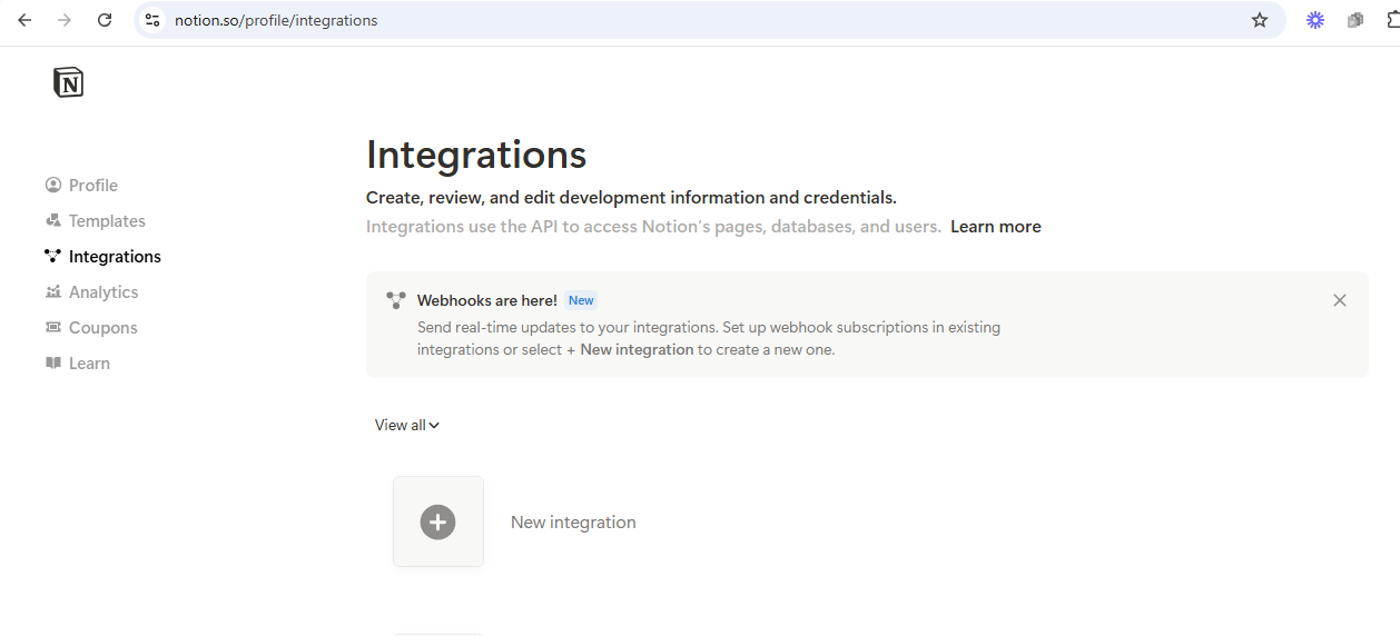 Notion Integration