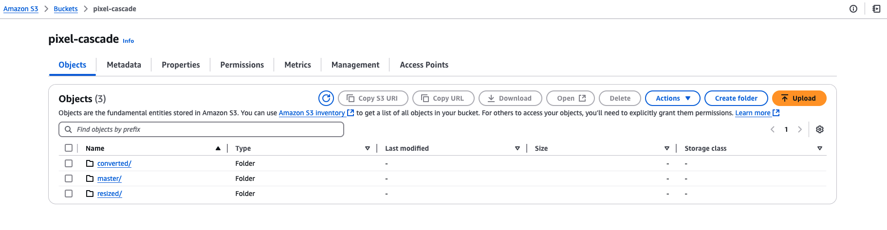 Create S3 Bucket and Folders