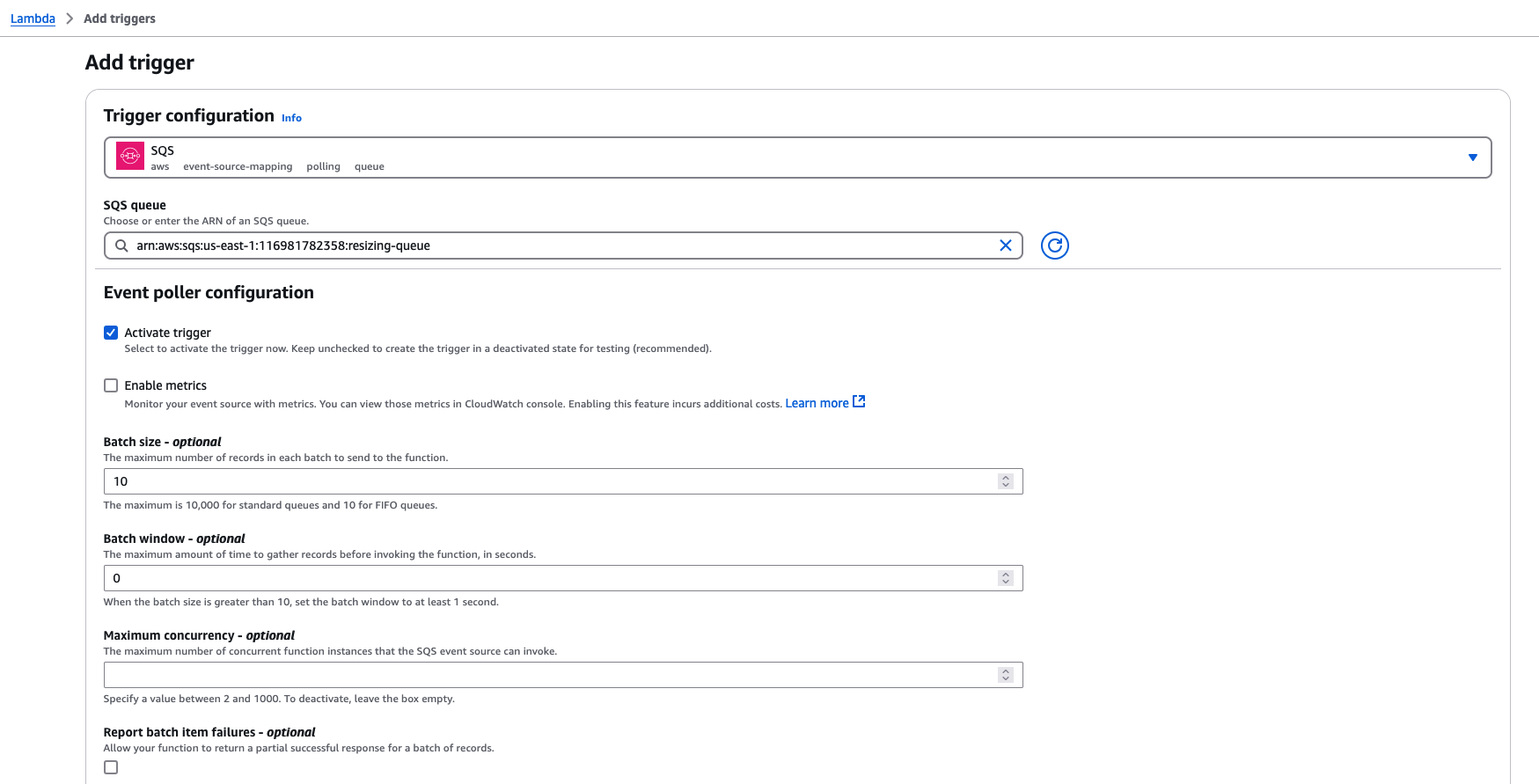 Add Trigger Pixel Resizer