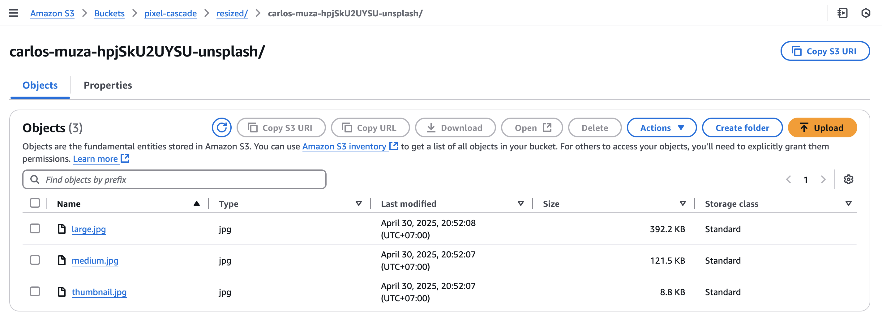 Verify Output in S3