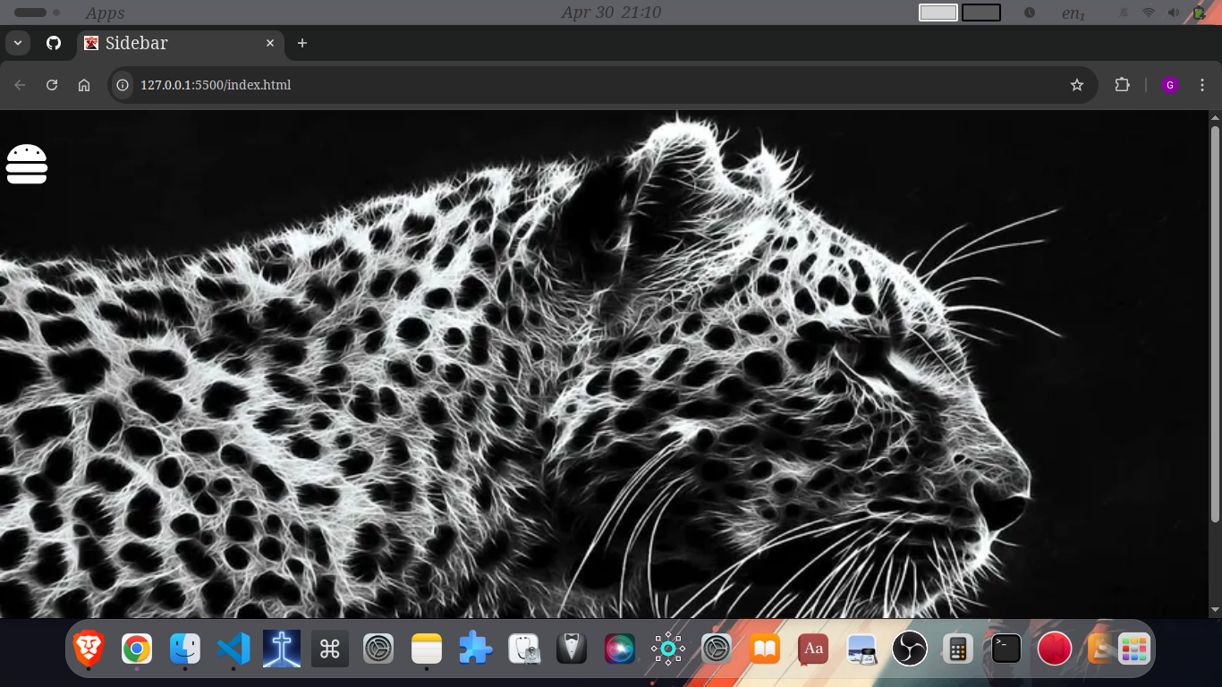 It is the preview of the project , state without click