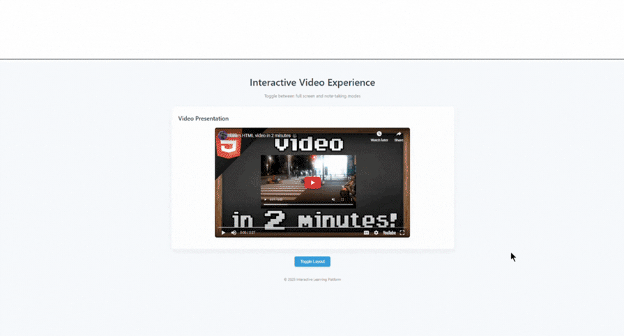 video player with traditional append child method