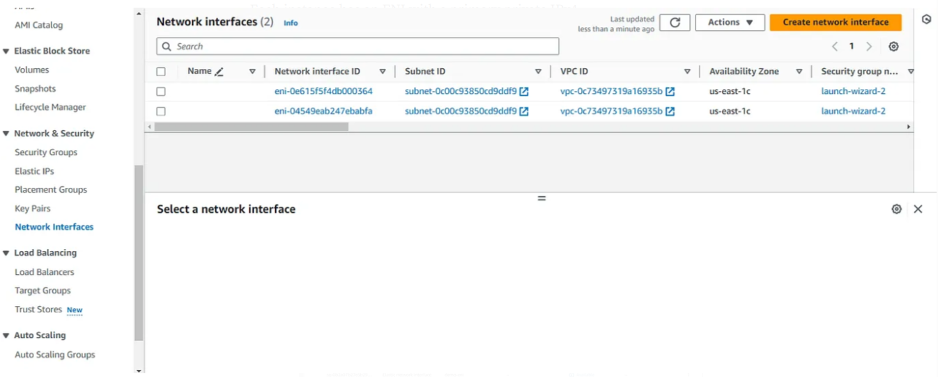 AWS Network Interfaces