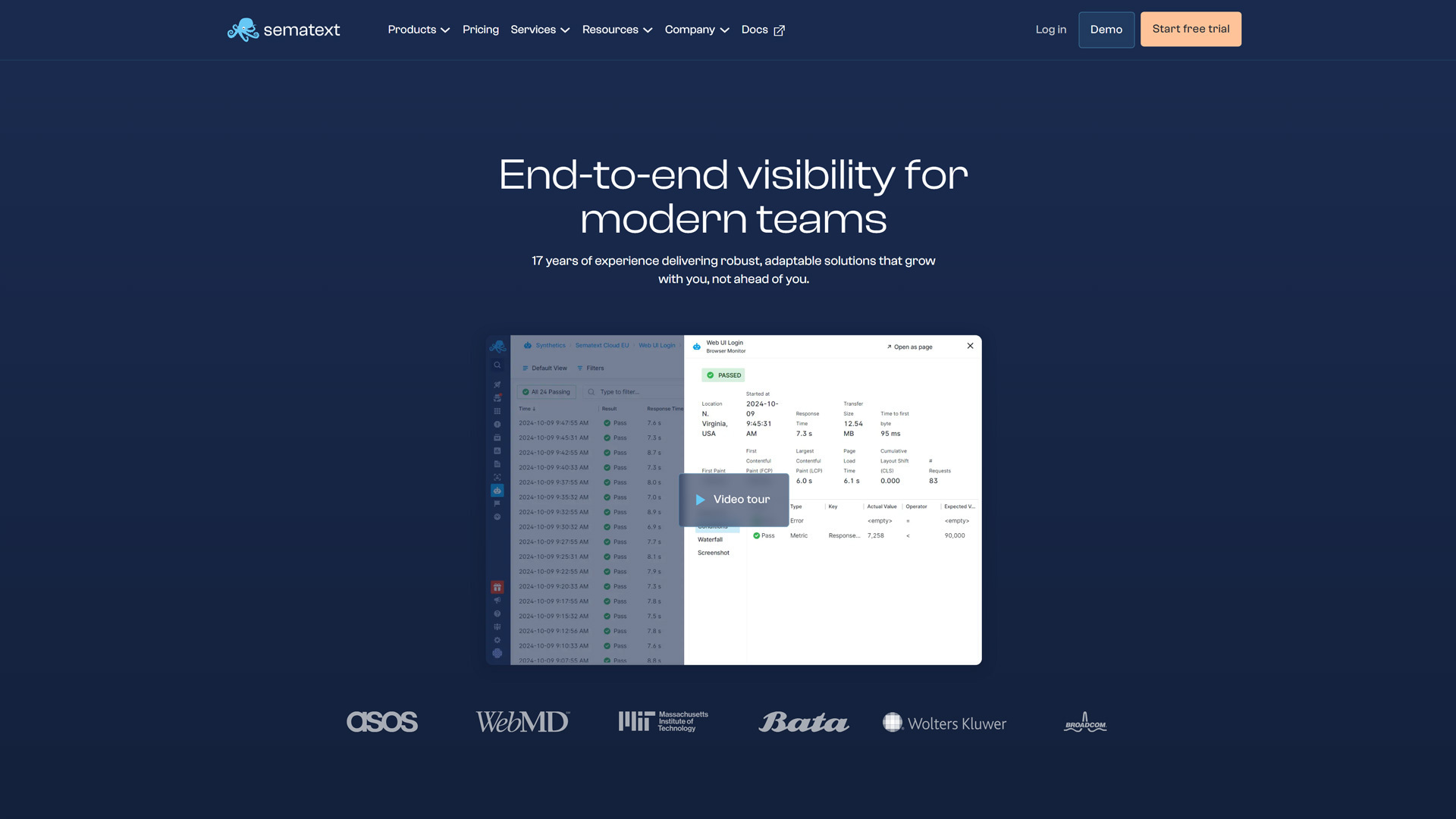 Home page of Sematext