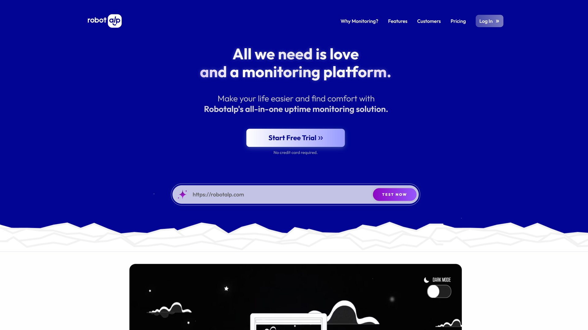 Robotalp home page screenshot
