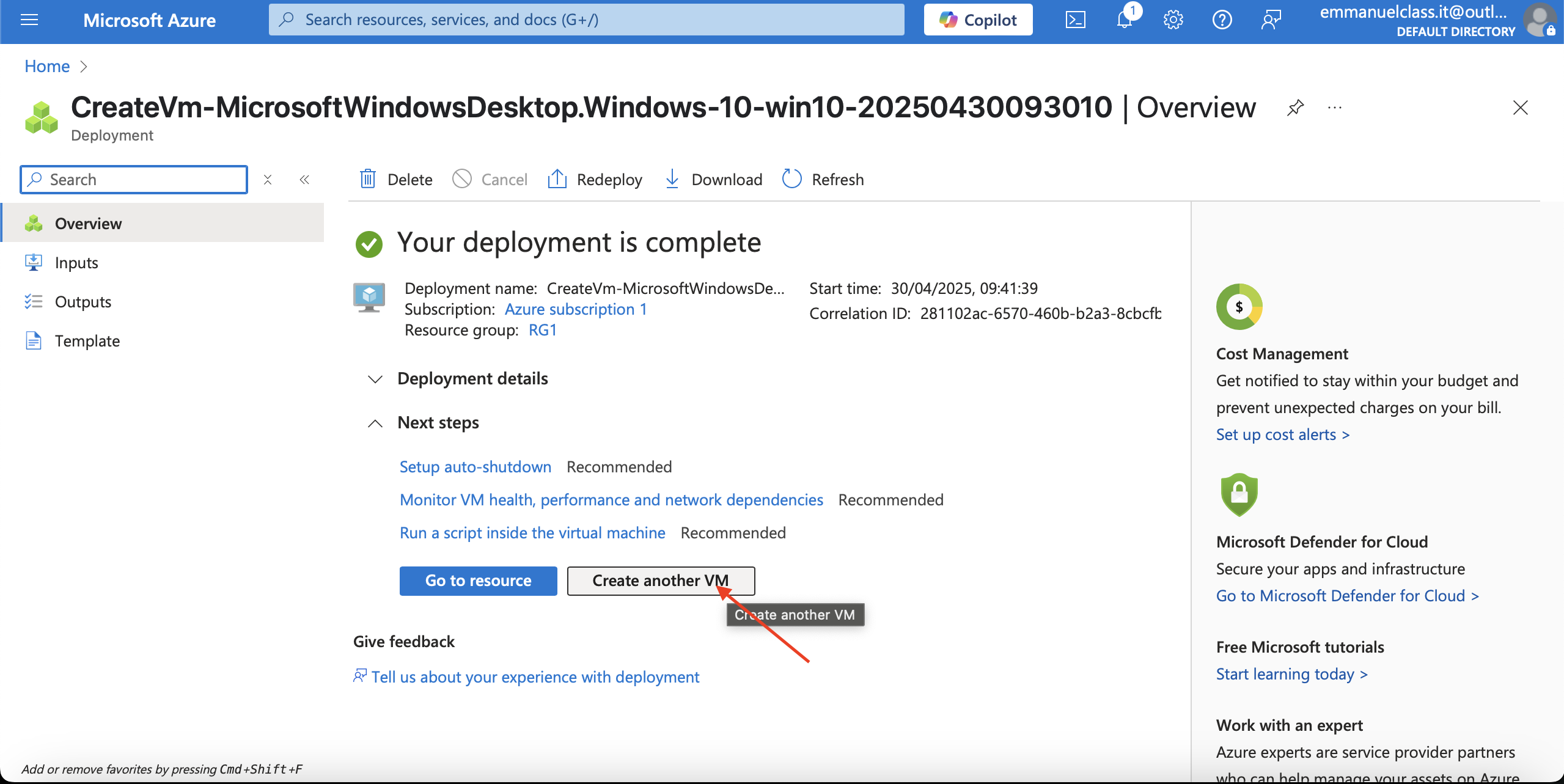 creating vm2