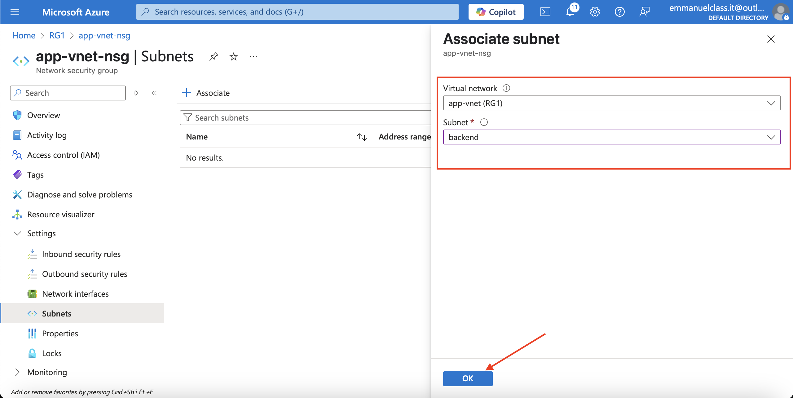 Adding the subnets