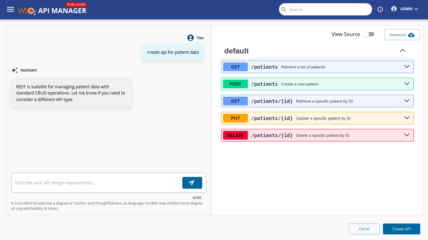 wso2 apim ai assistant