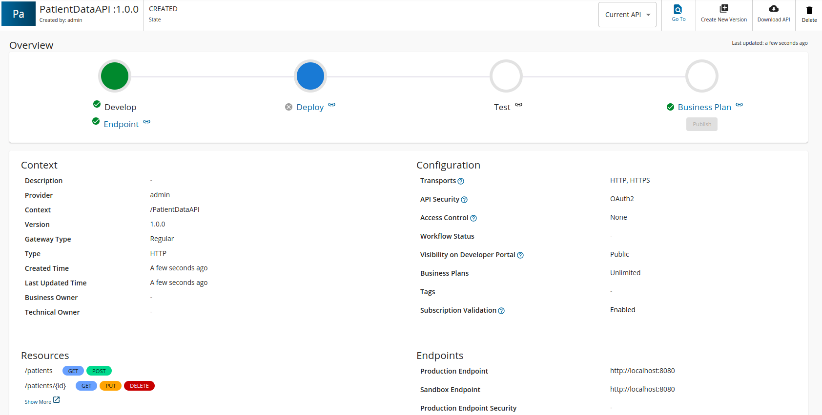 wso2 apim api detail