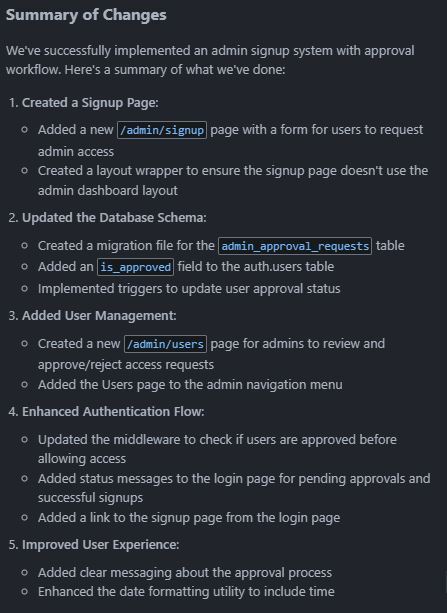 Augment Code summary of changes