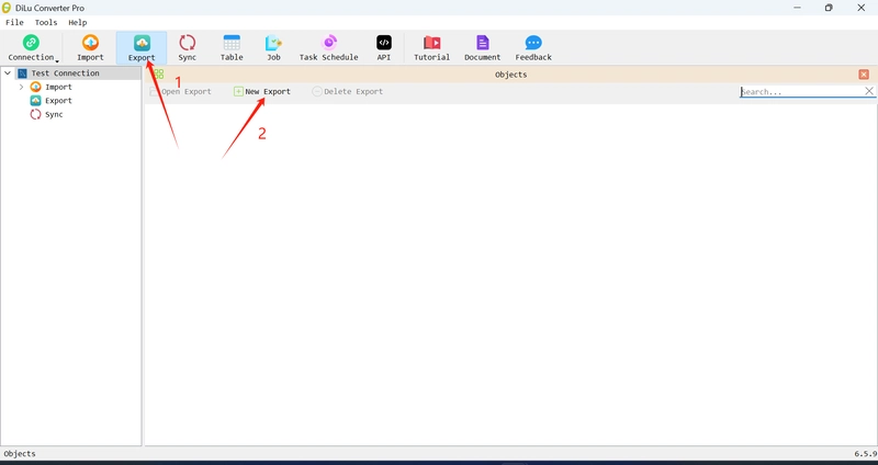 Export database tables to Excel with one click