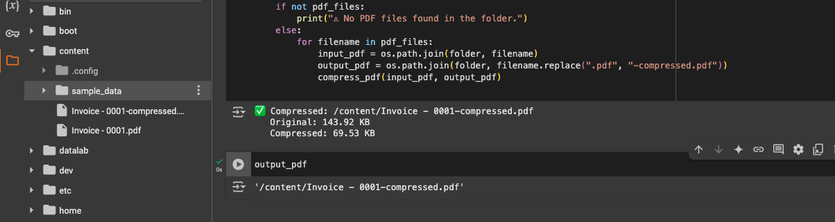 Reduced result with PyMuPDF