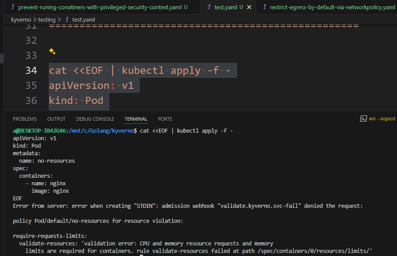 Cluster Security Standards Enforcement Via Kyverno (Policy as Code)