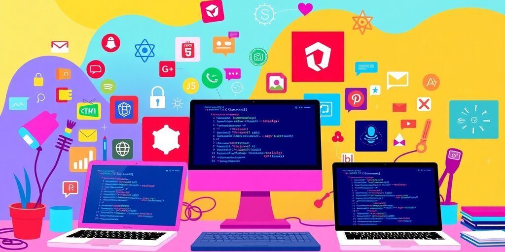 Illustrative tools for open source web development in 2025.