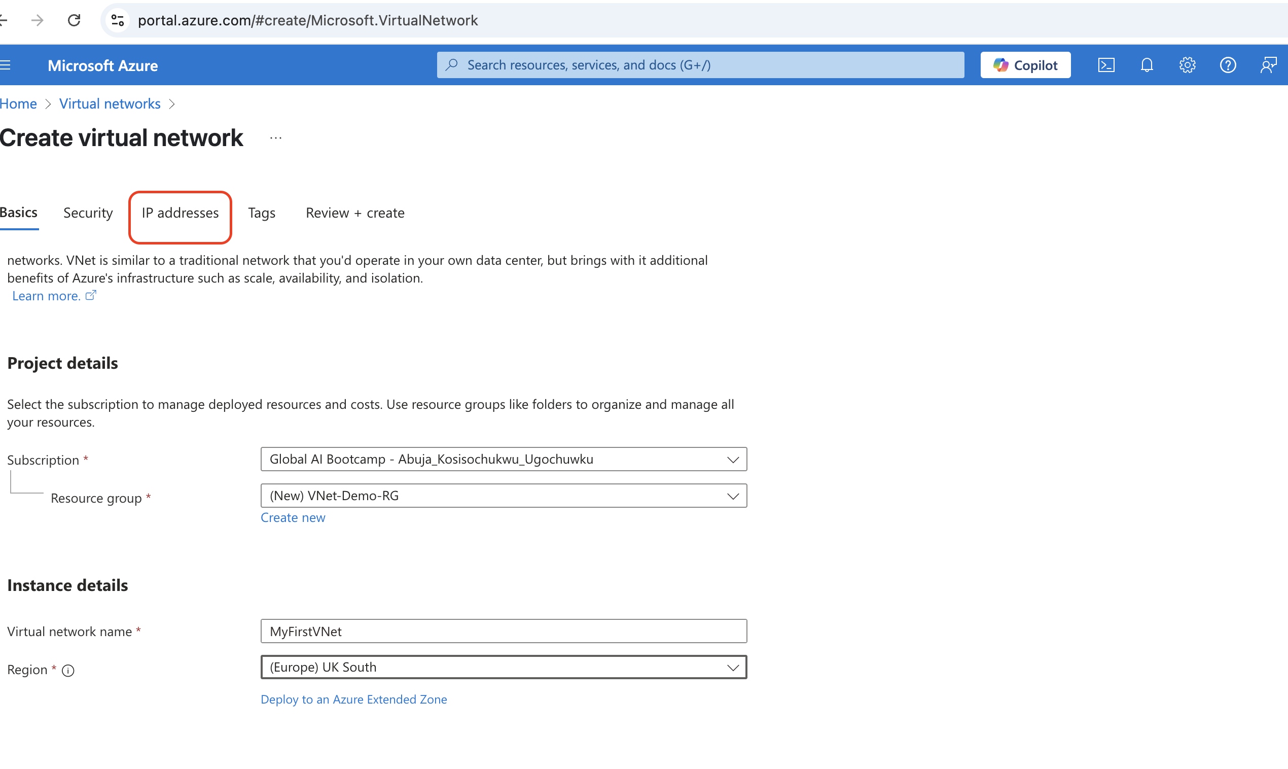 IP addresses