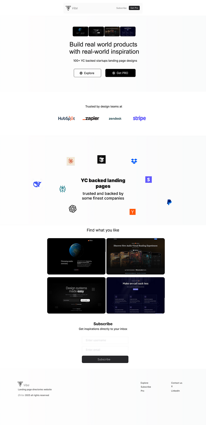 Our SAAS app figma design of Landing, explore, buy and get the pro page