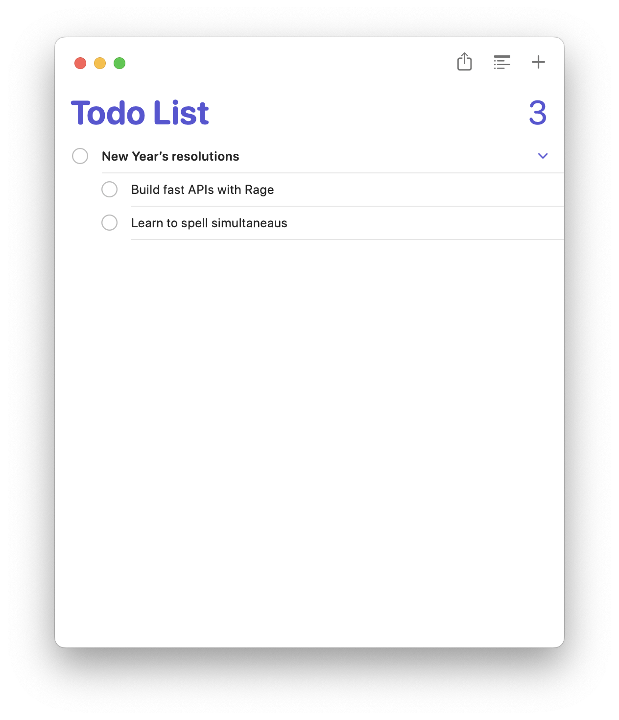 todo list