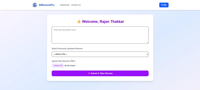 🚀 Building an AI-Powered Resume Tailoring Platform with Next.js, FastAPI, and OpenAI